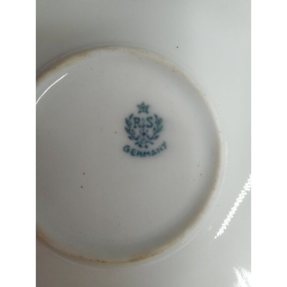 Vintage Yellow Rose Floral Bowl R S Reinhold Schlegelmilch Germany Centerpiece - Picture 4 of 6